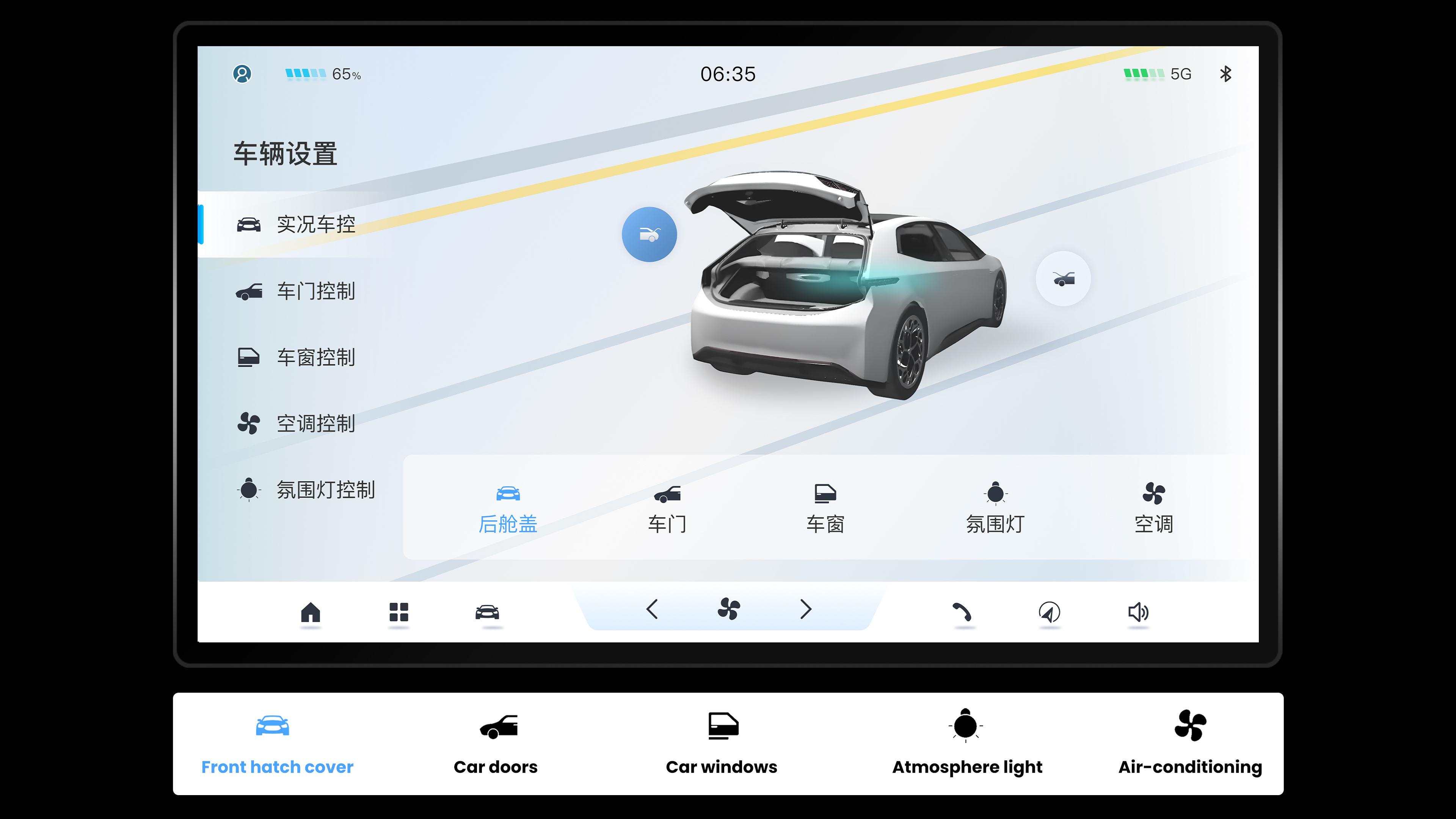 French Design Award - 3D In-Car Central Screen UI